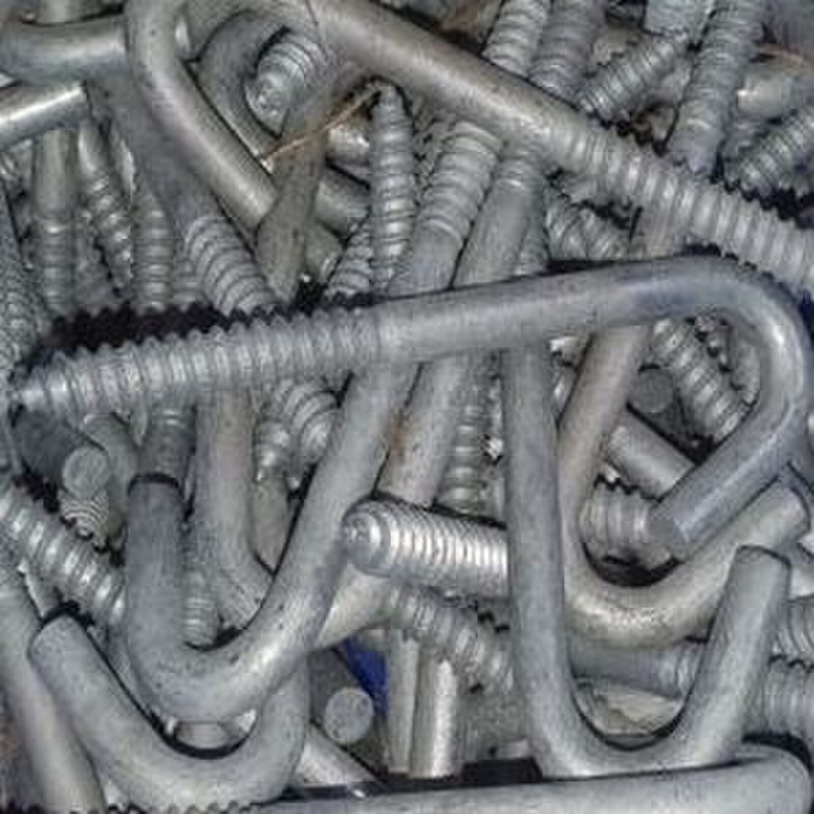 Screw in galvanised J hook M12 150mm